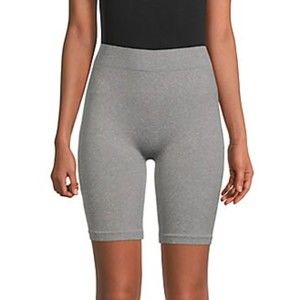 Free People NWT Seamless Bike Shorts High Rise Heather Grey Medium / Large New